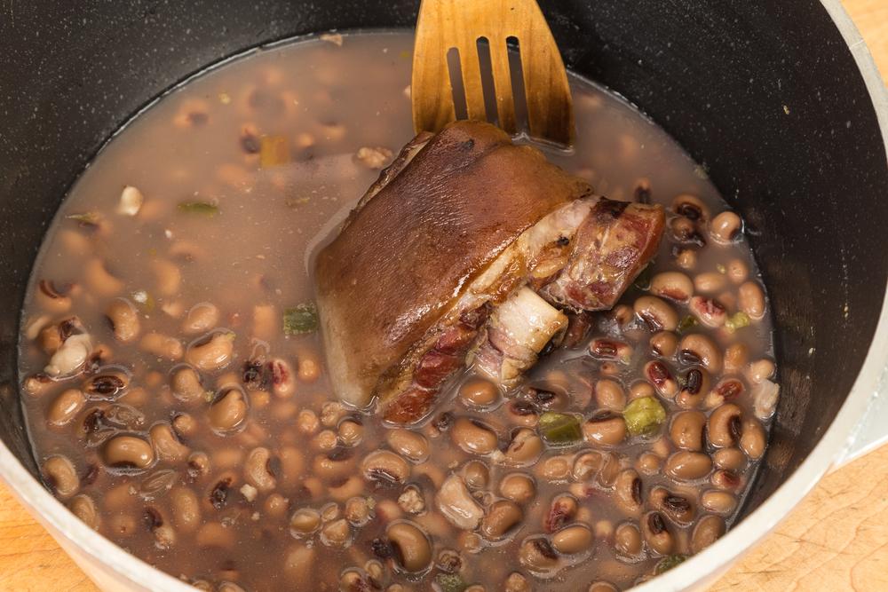 A ham hock adds meaty flavor to the classic stew. (Shutterstock)
