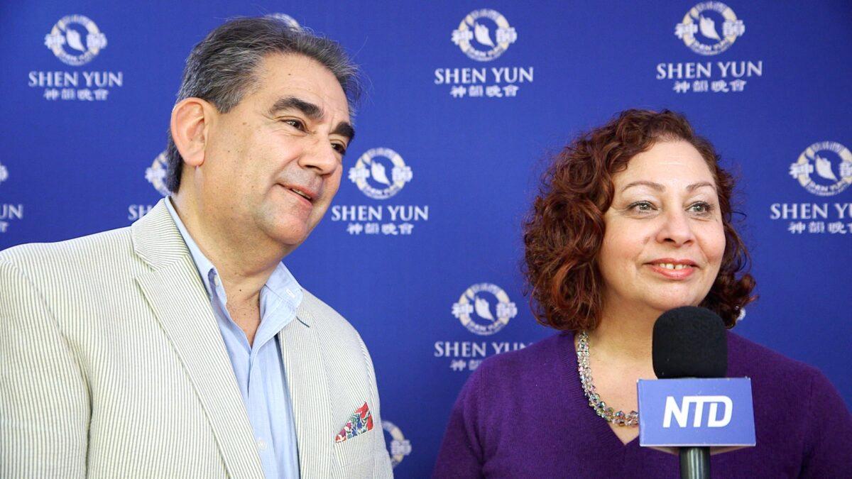 Javier Hoyos and Magda Sedra enjoyed Shen Yun at the Place des Arts in Montreal on Jan. 4, 2020. (NTDTV)