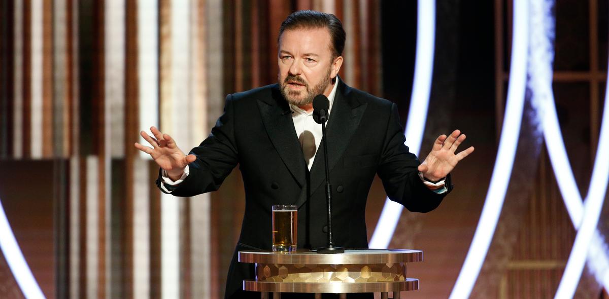 Comedian Ricky Gervais Criticizes Hollywood for Ethical Compromise, Political Lecturing, in Golden Globes Speech