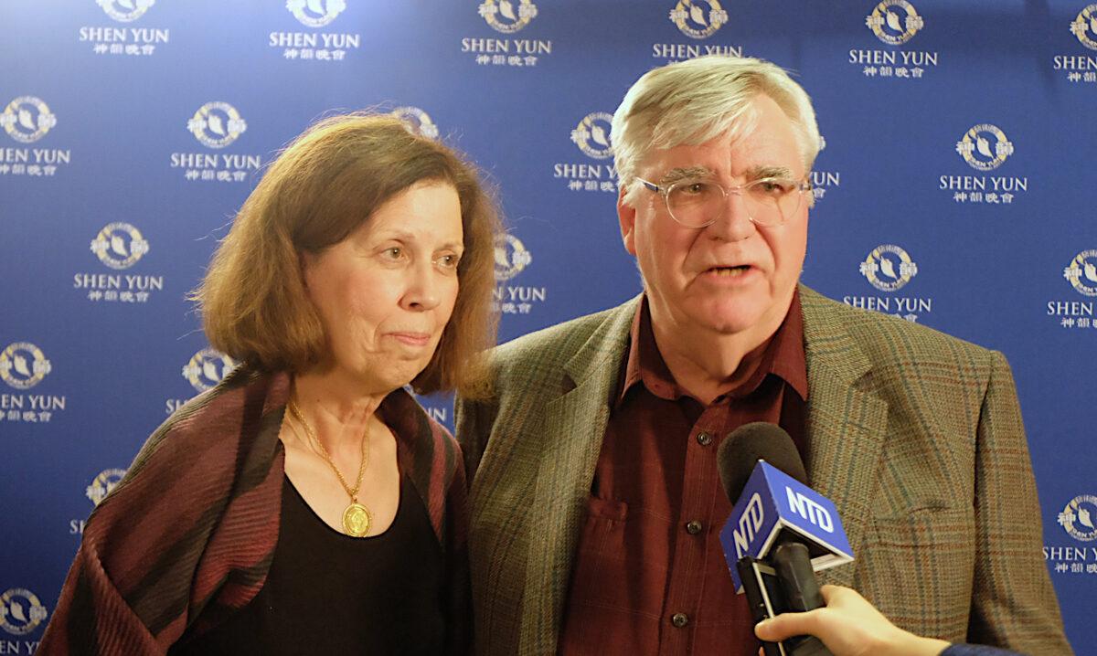 Heather and Claus Lenk, founders of ReSource Group Canada, attended Shen Yun Performing Arts at Mississauga's Living Arts Centre on Jan. 9, 2020. (NTDTV)
