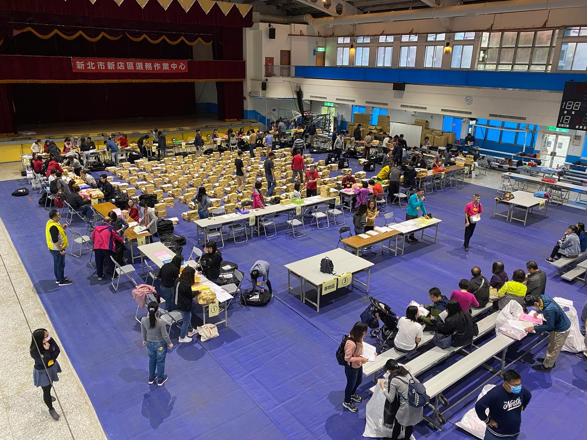 Volunteeers prepare ballots and election materials at a distribution center in the Xindian district of New Taipei City in Taipei, Taiwan, on Jan. 10, 2020. Further deadlock and heightened pressure from China is the likely outcome if Taiwan's independence-leaning President Tsai Ing-wen wins a second term this weekend, as is widely predicted. (Johnson Lai/AP)