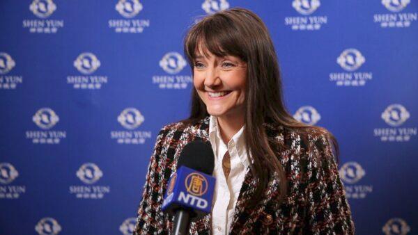 Jane Butterworth, who works in essential oils, saw Shen Yun Performing Arts at the Palace Theatre in Manchester, during the matinee on Jan. 14, 2020. (NTD Television)
