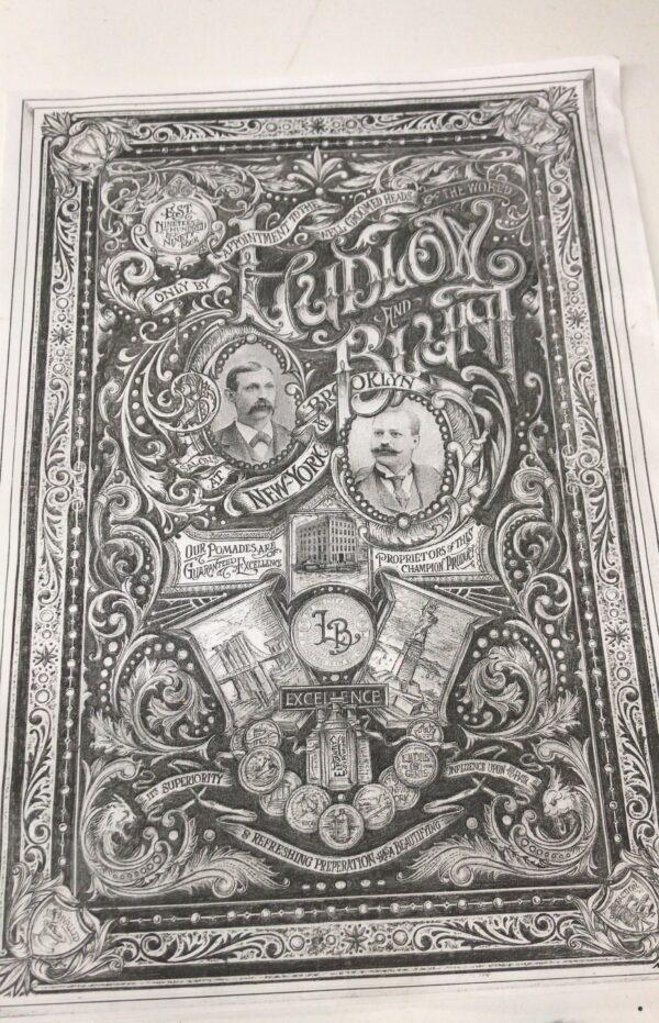 David Adrian Smith's pencil drawing for the Ludlow Blunt hair salon. (Courtesy of David A. Smith)