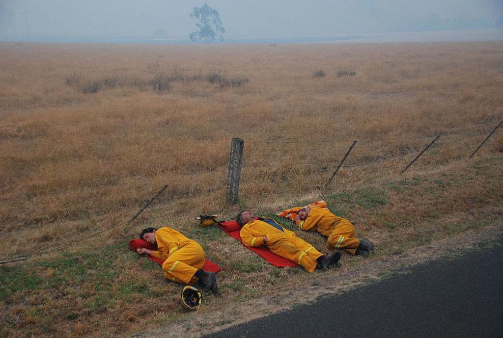 Tent Town Springs up as Help Fire Fighters