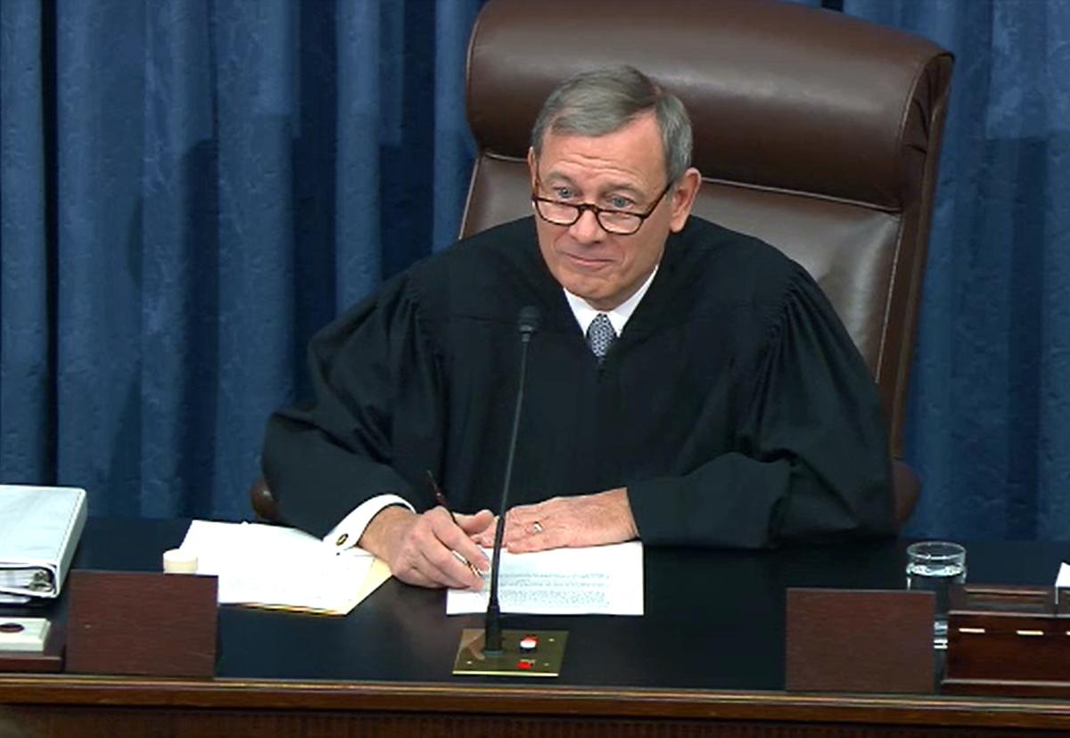 John Roberts Blocks Rand Paul’s Question During Impeachment Trial