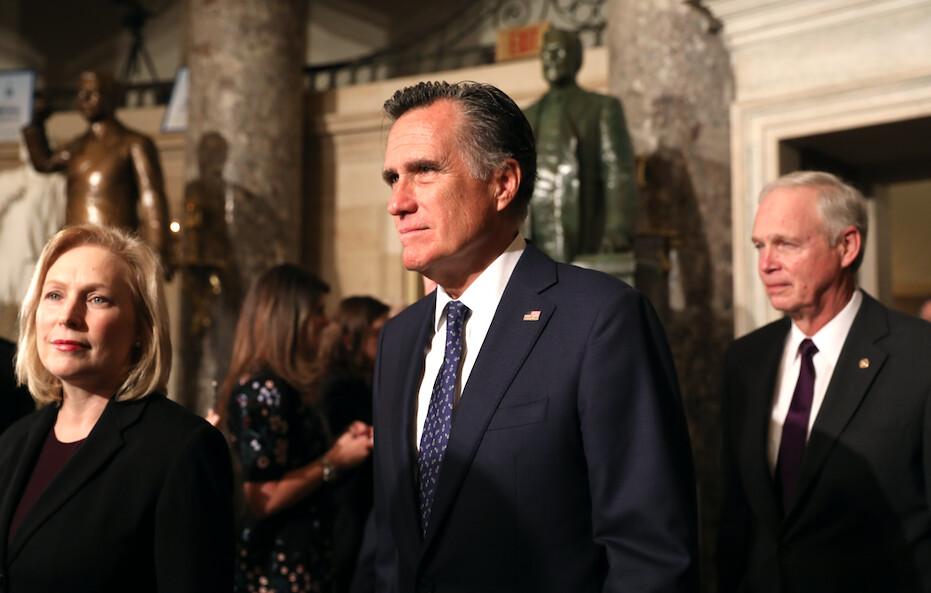 Pelosi, Schumer Praise Romney’s Vote to Convict Trump