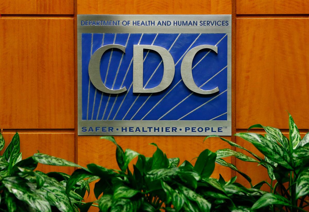 A podium with the logo for the CDC. (Kevin C. Cox/Getty Images)