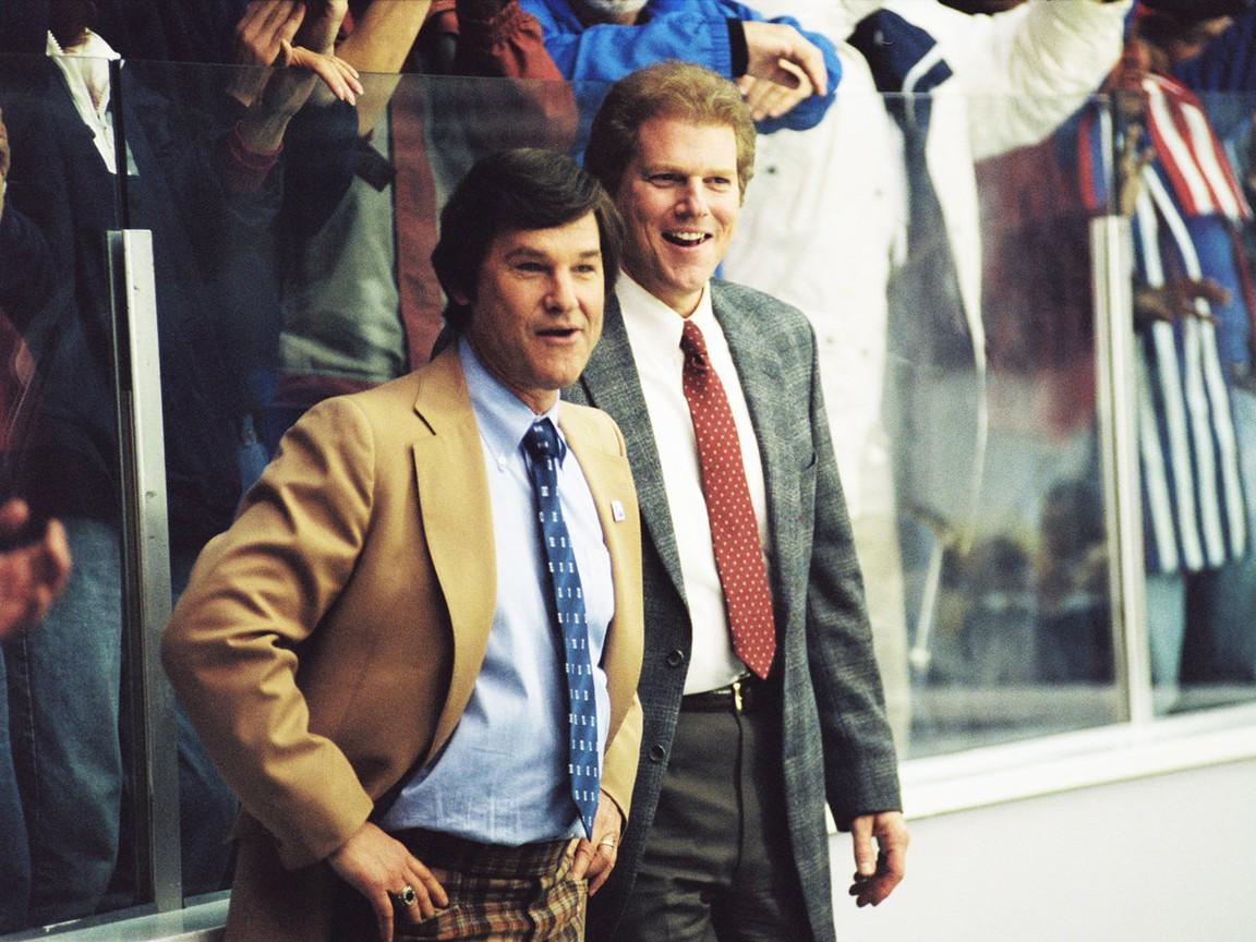 Kurt Russell (L) and Noah Emmerich star in “Miracle.” (Chris Large/Buena Vista Pictures Distribution /Disney)