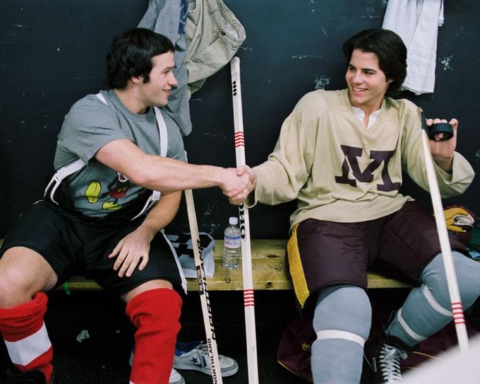 Patrick O'Brien Demsey (L) and Nathan West star in “Miracle.” (Chris Large/Buena Vista Pictures Distribution/Disney)