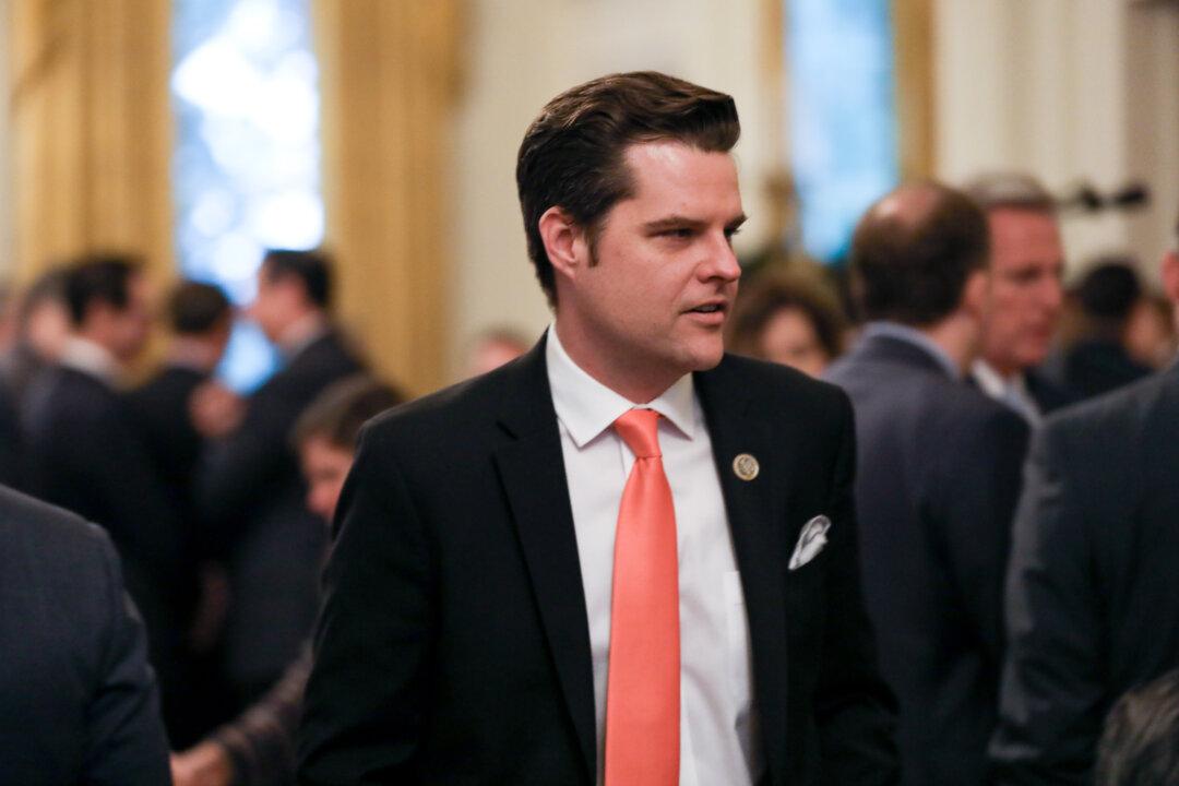 Rep. Matt Gaetz Defends Wearing Gas Mask, Says Congress at Risk for Coronavirus