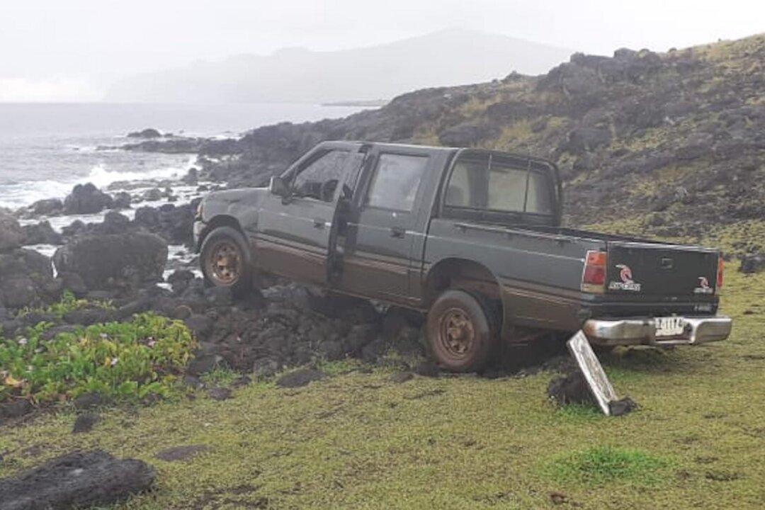 Easter Island Moai Statue Destroyed by Truck