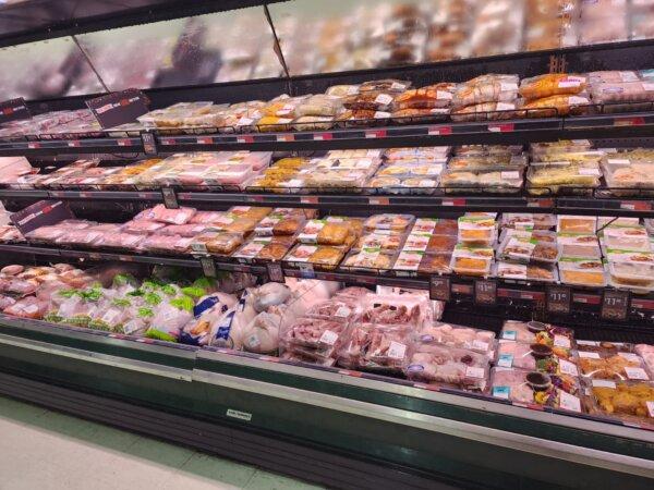 The meat section in a supermarket in Albany, Western Australia, on Jan. 11, 2024. (Susan Mortimer/The Epoch Times)