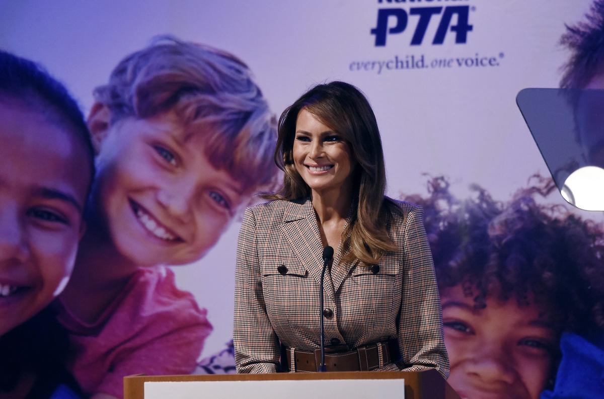 Melania Trump Speaks at PTA Conference, Urges Anti-Cyberbullying Efforts