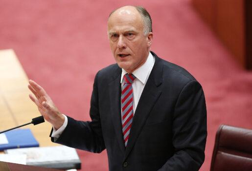 Senator Eric Abetz during Senate question time in Canberra, Australia on July 7, 2014. (Stefan Postles/Getty Images)
