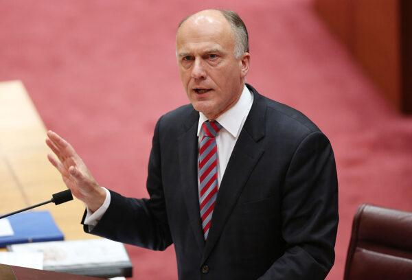 Senator Eric Abetz during Senate question time in Canberra, Australia on July 7, 2014. (Stefan Postles/Getty Images)