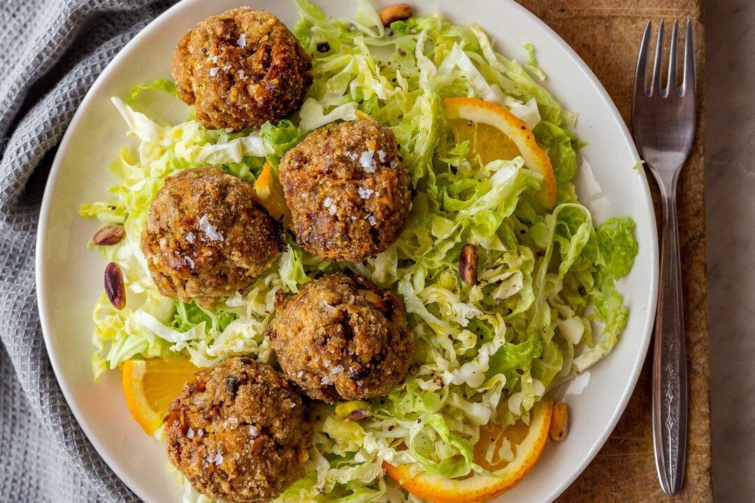 Lamb and Butternut Squash Meatballs With Pistachio Pesto