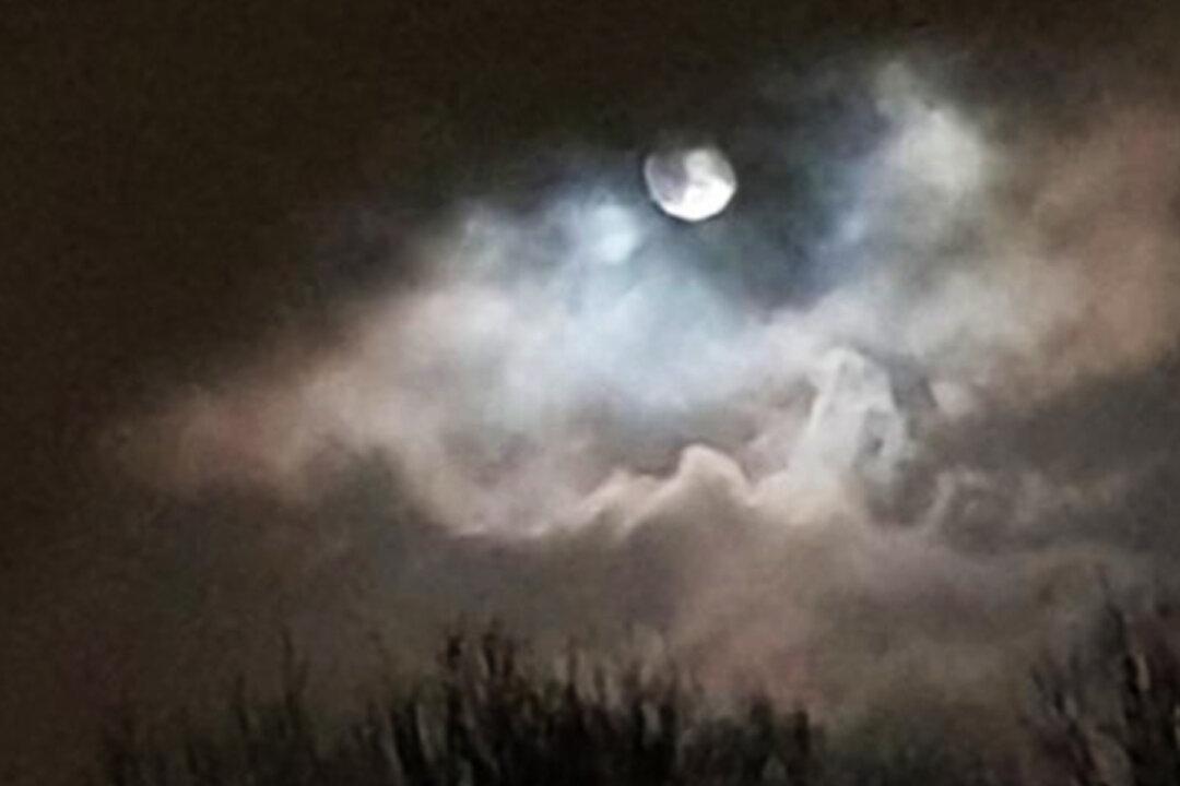 Woman Captures Once-in-a-Lifetime ‘Eye of the Storm’ on Her Phone Around a Full Moon