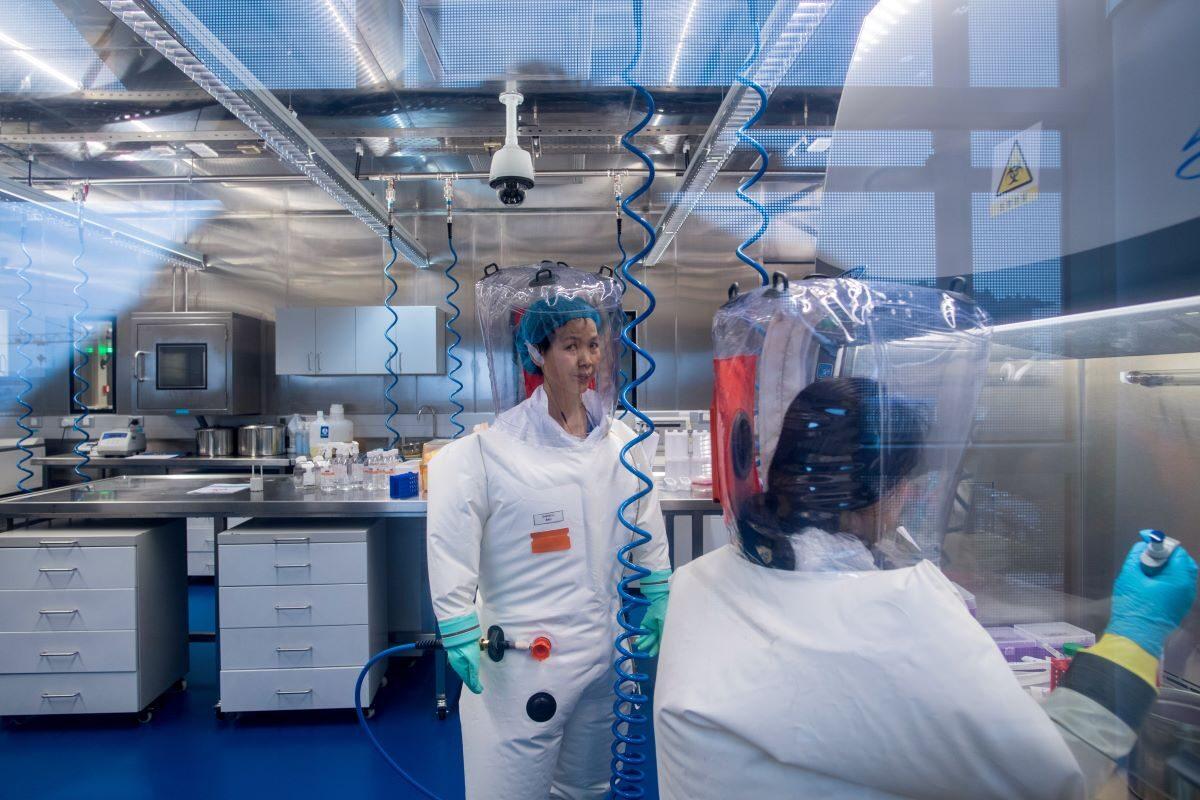 Chinese virologist Dr. Zhengli Shi, is seen inside the P4 laboratory, the Wuhan Institute of Virology, in Wuhan, capital of China's Hubei province, on February 23, 2017. (Johannes Eisele/AFP via Getty Images)