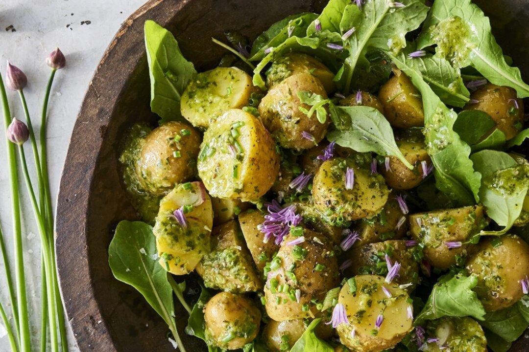Spring Potato Salad With Green Garlic Dressing