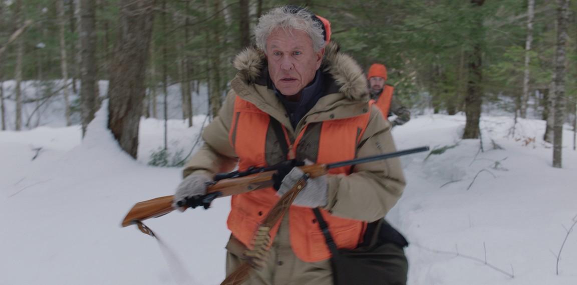 Jim (Tom Berenger) wheezily runs for his life in "Blood and Money." (Screen Media Films)