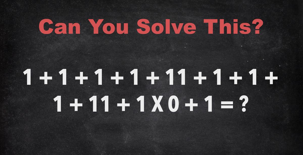 Show Off Your Genius by Solving This Tricky Math Question That Stumps Many a Netizen