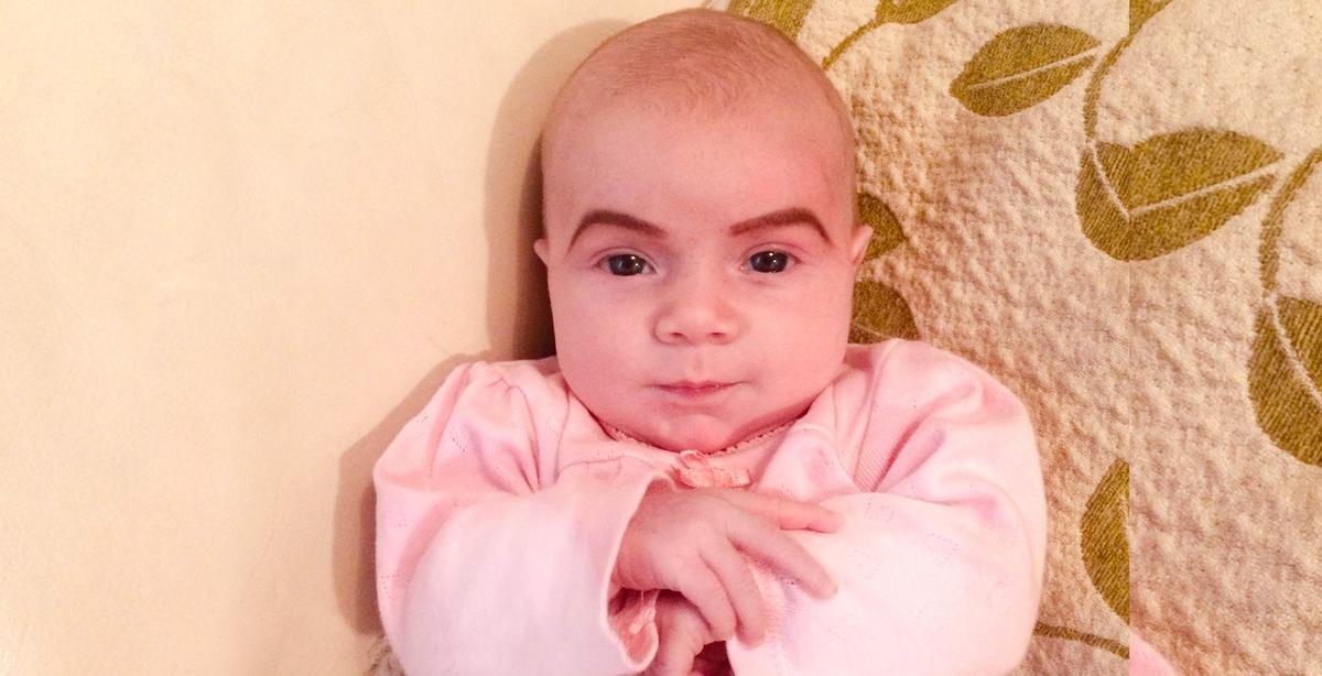 Mom Draws Backlash Online for Drawing Eyebrows on Baby Daughter–but Her Response Is Perfect