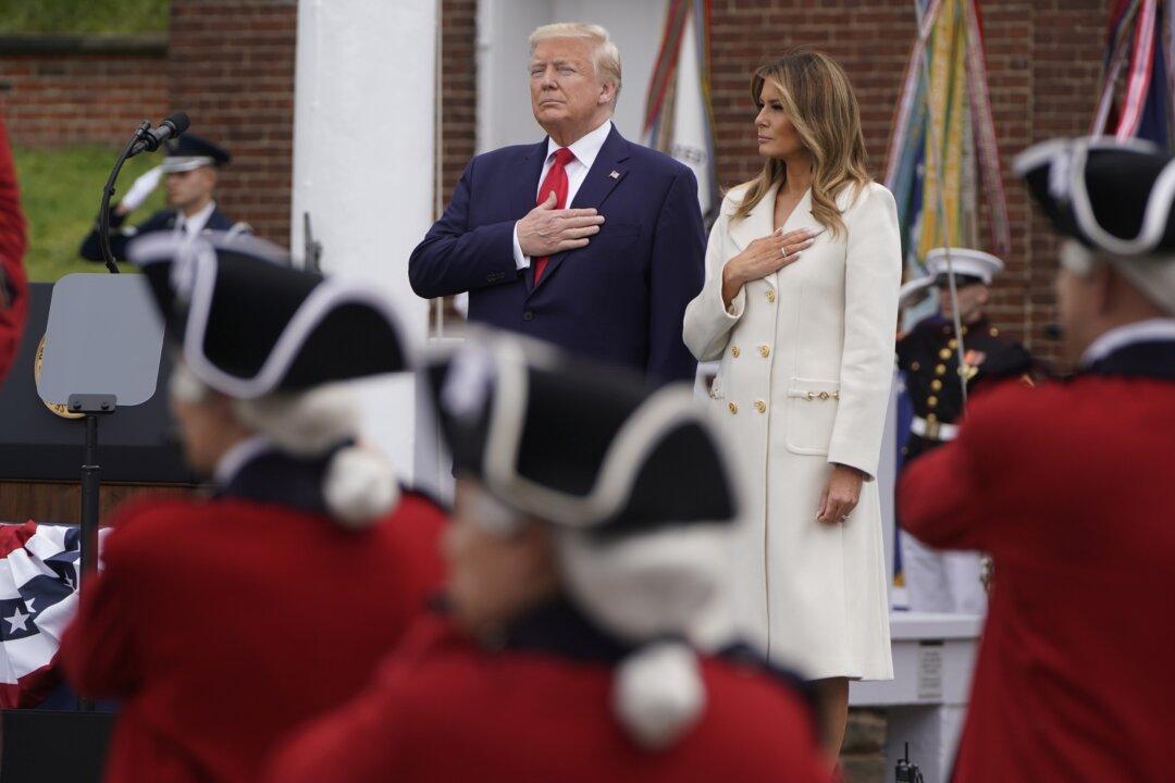 Trump Marks Memorial Day at Arlington Cemetery, Fort McHenry