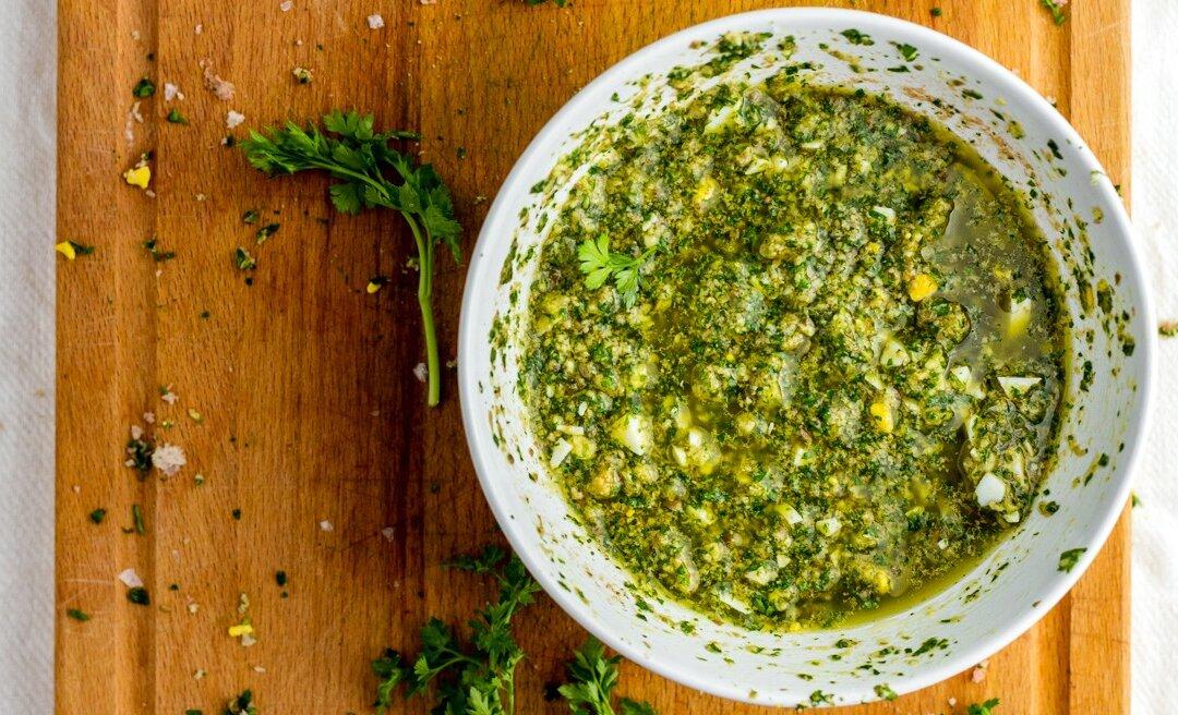 Italian Salsa Verde With Parsley and Capers