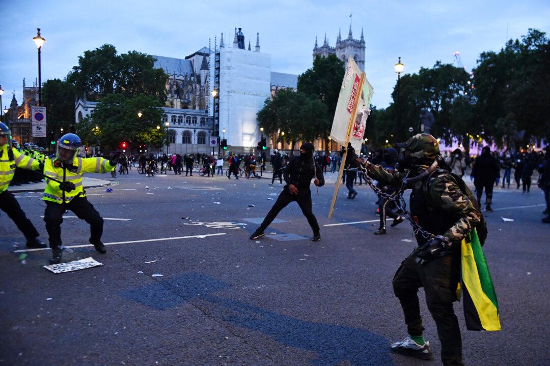UK Protesters Deface Churchill Statue, Clash With Police
