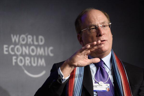 BlackRock Chair and CEO Laurence D. Fink attends a session at the World Economic Forum (WEF) annual meeting in Davos on Jan. 23, 2020. (Fabrice Coffrini/AFP via Getty Images)