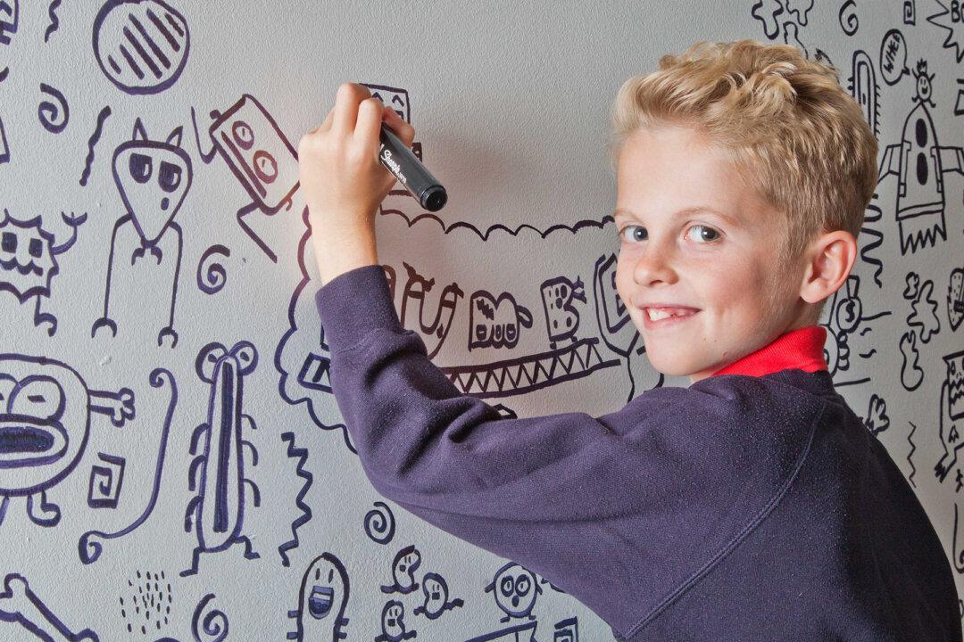 Boy Told to Not Doodle in School Has His Drawings Featured in a Local Restaurant