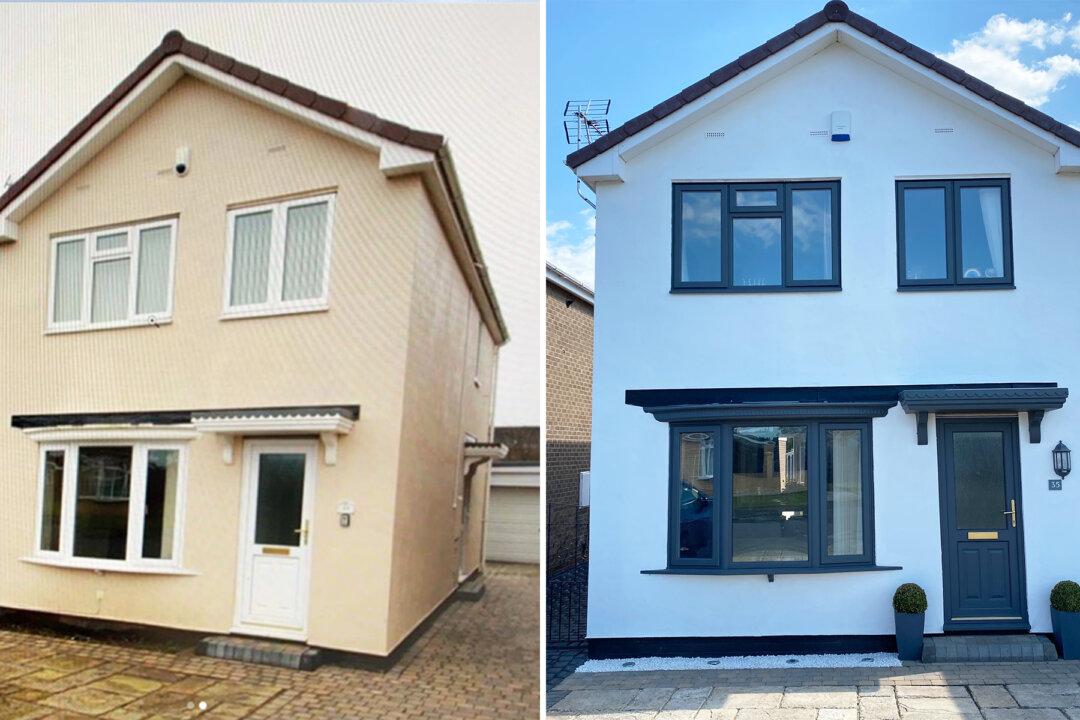 Woman Transforms Simple Cream-Colored House Into an Elegant One for Only $309, Stunning All