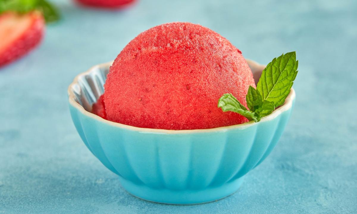 Perfect Strawberry Sorbet