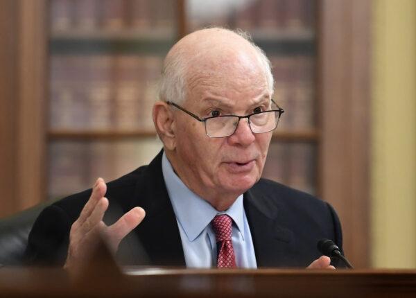 Sen. Ben Cardin (D-Md) speaks at a hearing in Capitol Hill, Washington, on June 10, 2020. (Kevin Dietsch/Pool/Getty Images)
