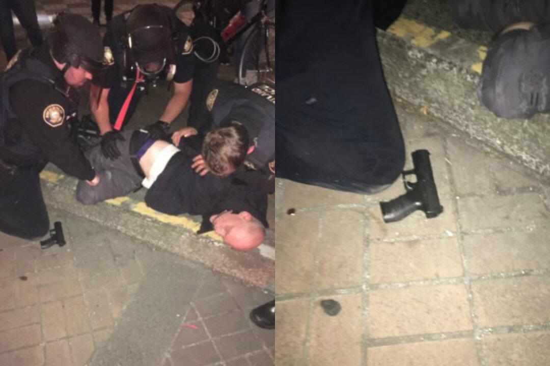 Oregon Rioters Clash With Police, Throw Fireworks