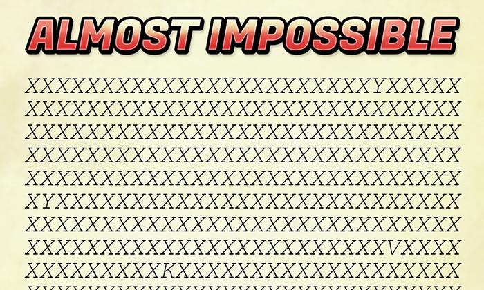 Can You Find the Odd Letters in the Sea of Xs? If You Find Them All, You May Be a Genius