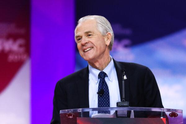 Peter Navarro, director of the White House National Trade Council, at the Conservative Political Action Conference in National Harbor, Md., on March 1, 2019. (Samira Bouaou/The Epoch Times)