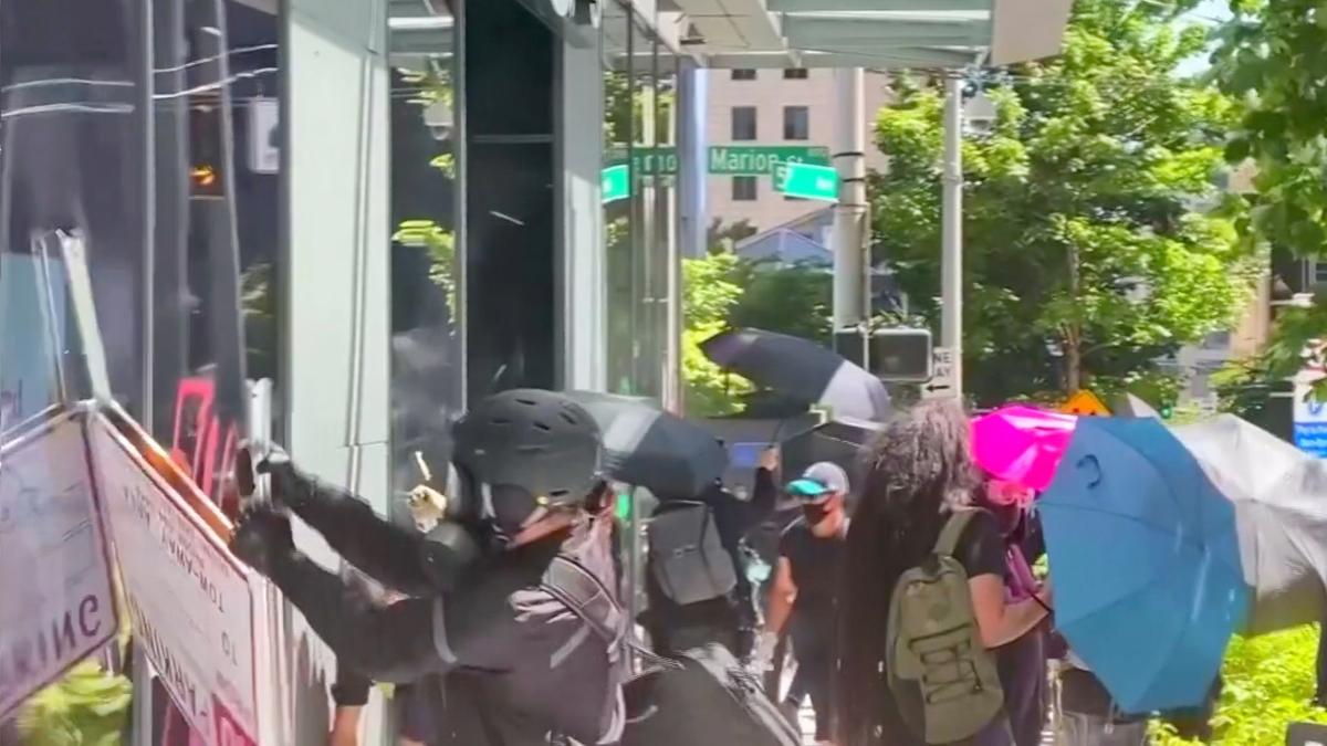 Seattle Rioters Damage Property, Injure Police Officers