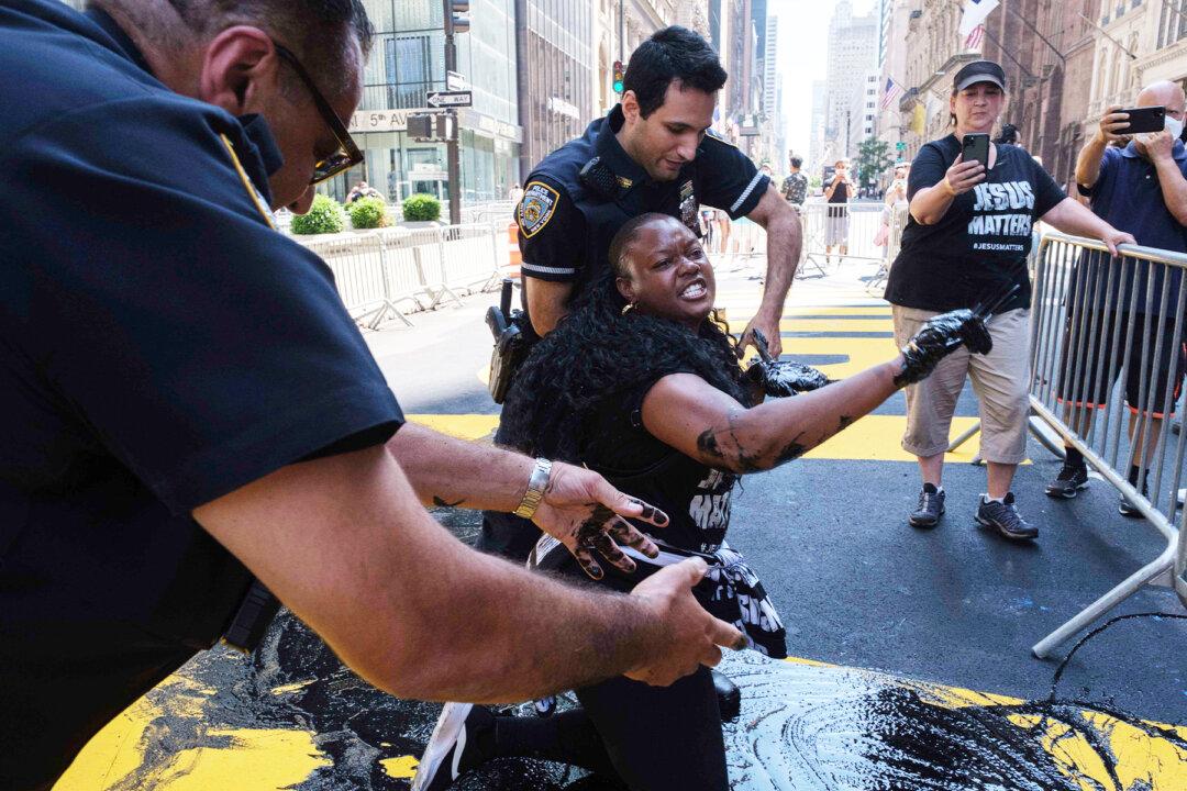 Black Street Preacher Pours Paint on ‘Black Lives’ Mural in NYC, 3rd Time in Less Than a Week