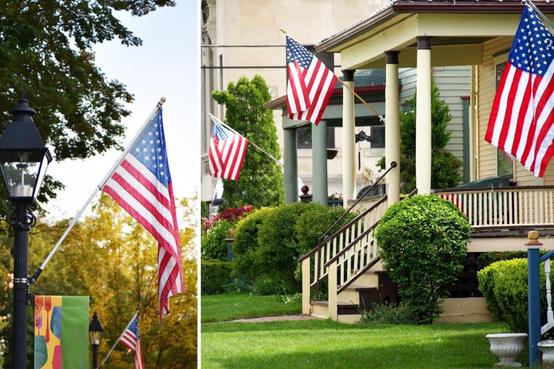 Father & Son Inspire Whole Town to Hang Hundreds of American Flags in NY Community