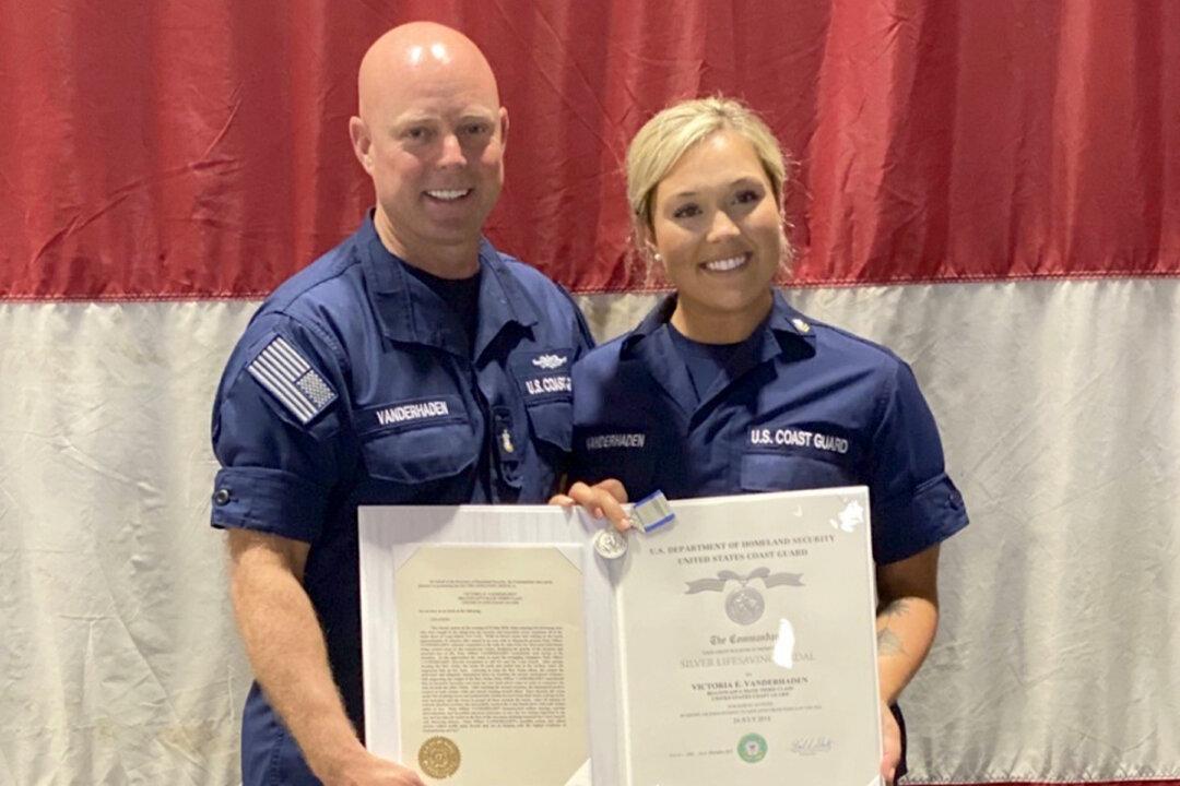 Female Coast Guard Receives Silver Lifesaving Medal for Saving 2 Drowning Men Off Long Island Coast