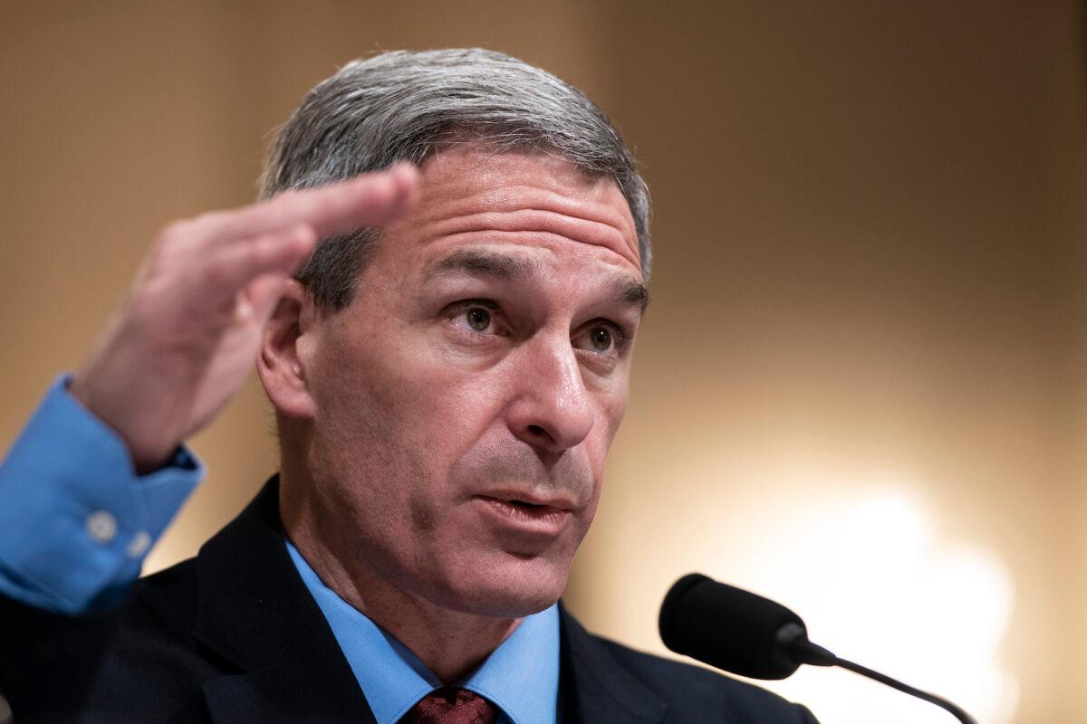 Ken Cuccinelli, acting Deputy Secretary of the Department of Homeland Security, testifies on Capitol Hill, in Wash., on March 11, 2020. (Drew Angerer/Getty Images)