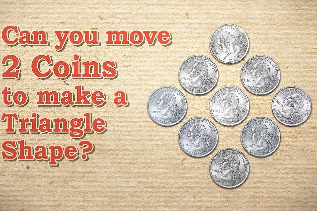 Can You Move 2 Coins to Make a Triangle Shape? (There Are 2 Answers; Can You Get Both?)