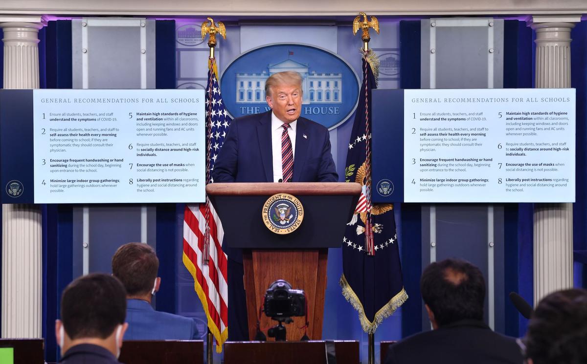 Trump Introduces New COVID-19 Adviser Who Backs Reopening Schools