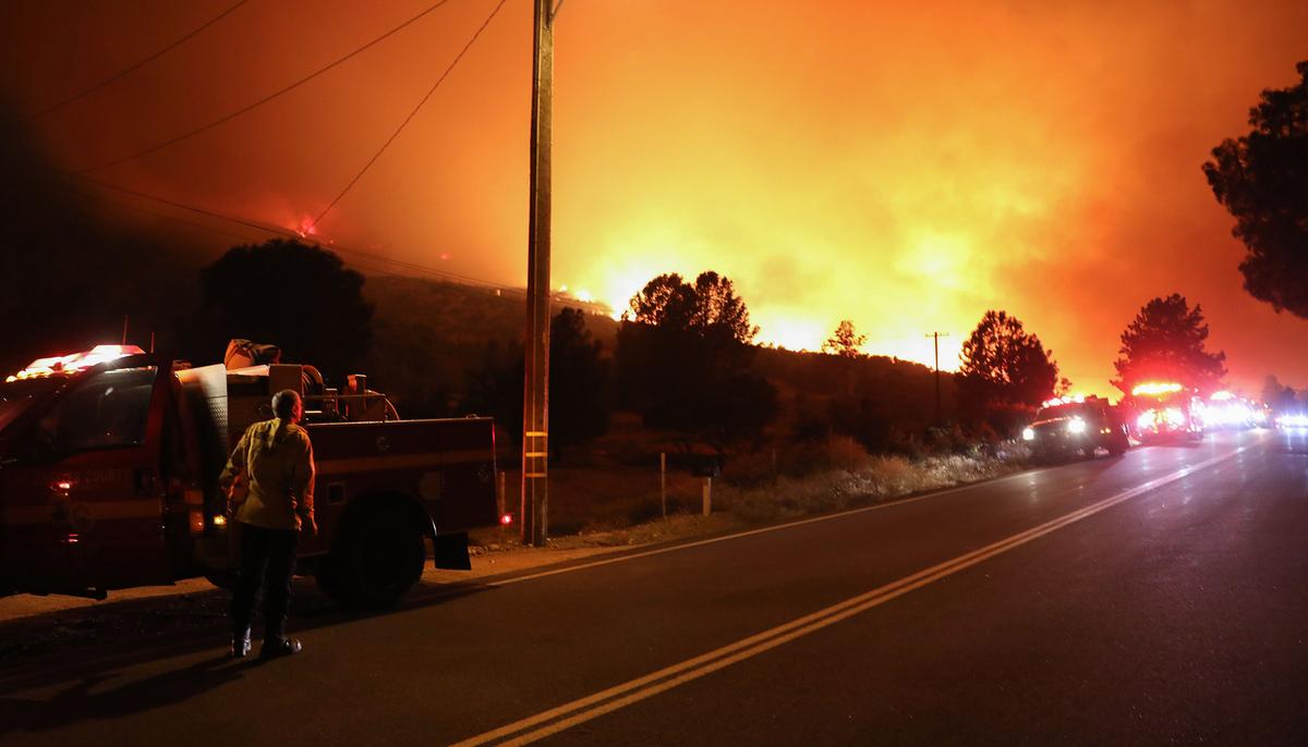 California Firefighters Save American Flag From Burning Property Amid Devastating Lake Fire