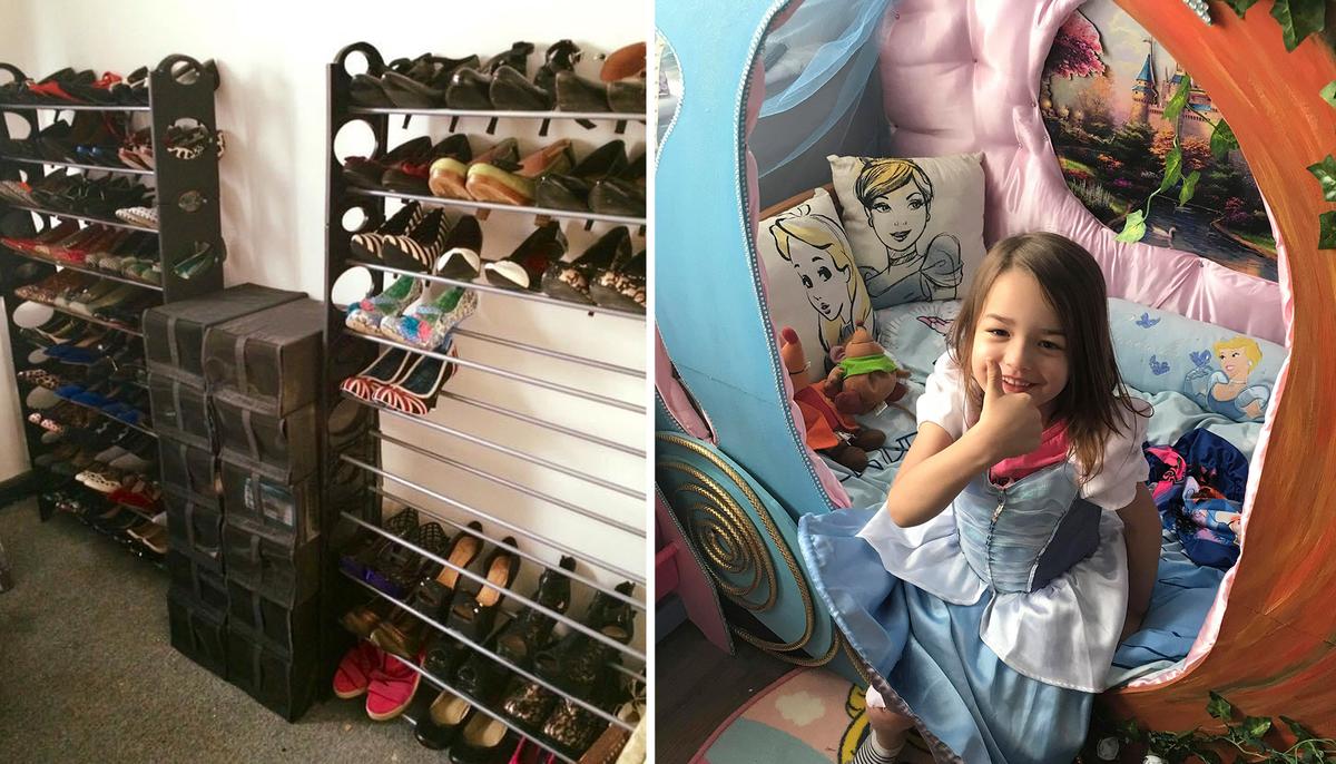 Talented Grandma Transforms Tiny Shoe Room Into a Disney-Themed Paradise for Granddaughter