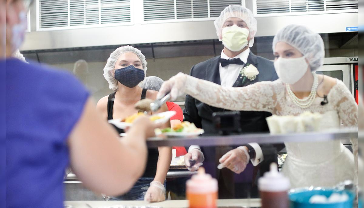 Newlyweds Donate and Serve Canceled Wedding Reception Food to a Local Women’s Shelter