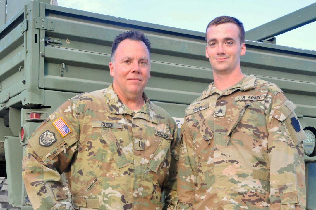 Deployed Father and Son Get Promoted Together, Pin Each Other Their New US Army Ranks