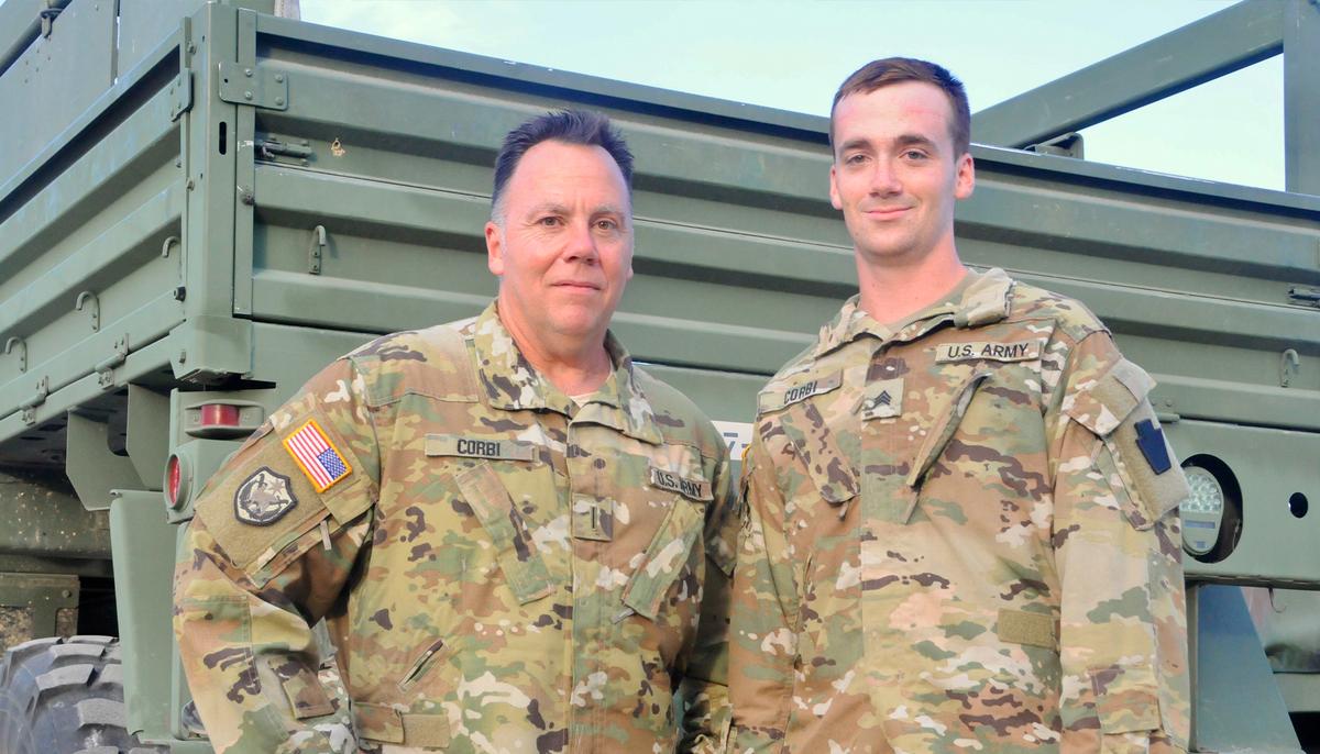 Deployed Father and Son Get Promoted Together, Pin Each Other Their New US Army Ranks