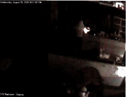 A man starts a fire inside Target's headquarters in Minneapolis, Minn., on Aug. 26, 2020. (ATF)